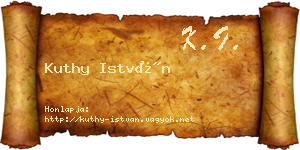 Kuthy István névjegykártya